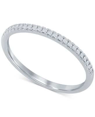 Macy's Diamond Petite Pavé Band (1/10 ct. t.w.) in 14k Gold - Macy's