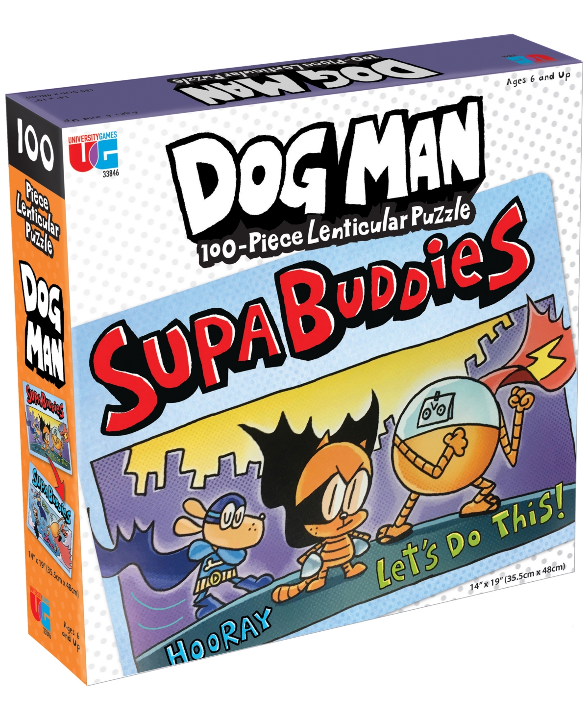 University Games Kids' Dog Man Supa Buddies Lenticular Jigsaw Puzzle In No Color