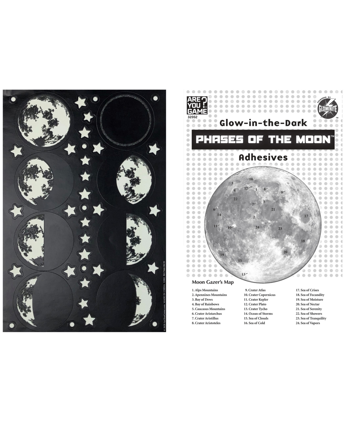 Shop Areyougame Glow-in-the-dark Phases Of The Moon Adhesives In No Color