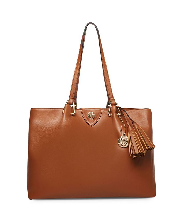 Anne Klein Womens A Hinge Tote Brown Size Regular