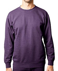 Men's Crewneck Burnout Fleece Knit Sweatshirt