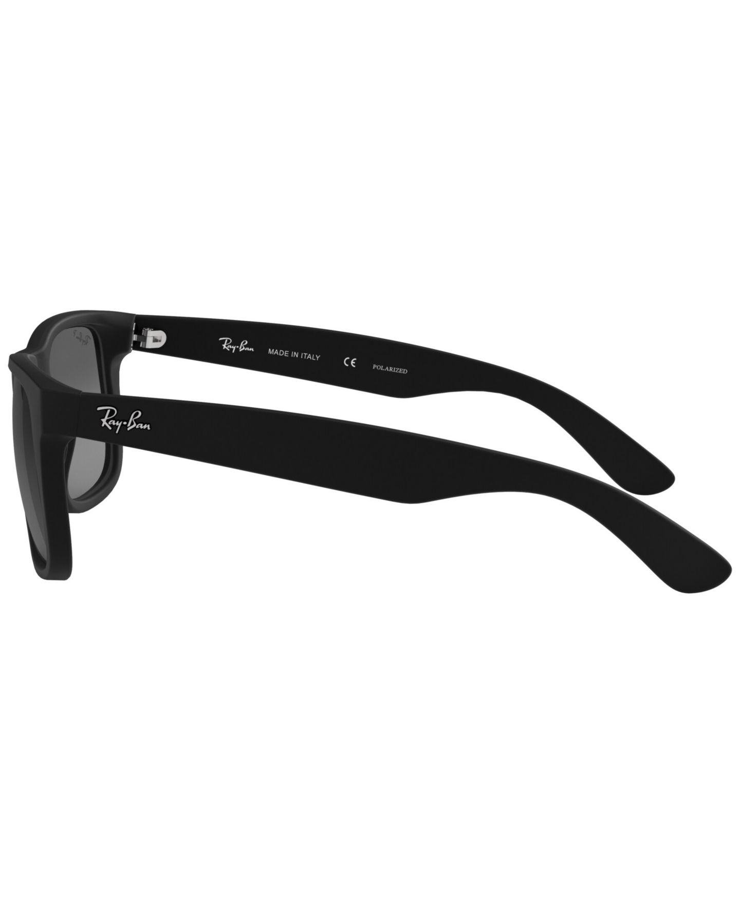 Солнцезащитные очки Ray-Ban Unisex Polarized Low Bridge Fit Sunglasses, RB4165F Justin Classic, цвет: Чёрный — фото 6