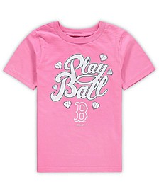 Girls Preschool Pink Boston Red Sox Ball T-shirt