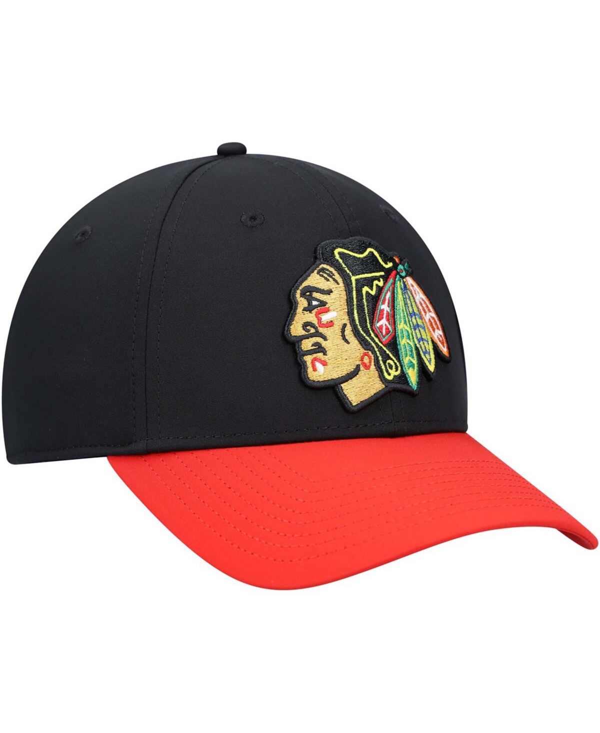 Men'sChicago Blackhawks Core Primary Logo Flex Hat - Black