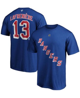 Men's Big and Tall Alexis Lafreniere Blue New York Rangers Name Number T-shirt