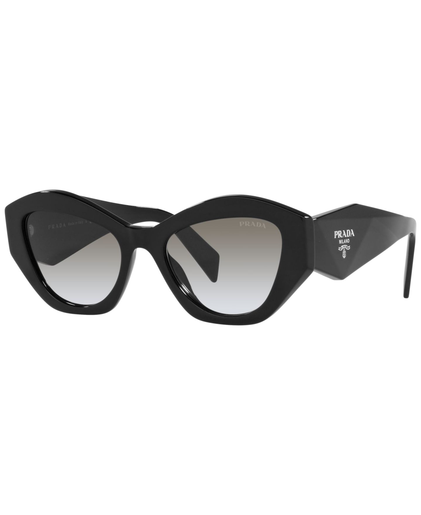 Женские солнцезащитные очки PRADA Symbole Cateye Sunglasses, PR 07YS, цвет: Чёрный — фото 1