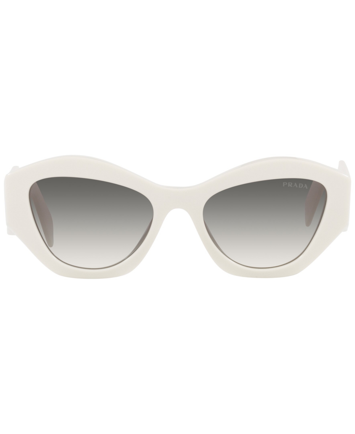Prada Eyewear Logo-printed Angular-frame Sunglasses In White