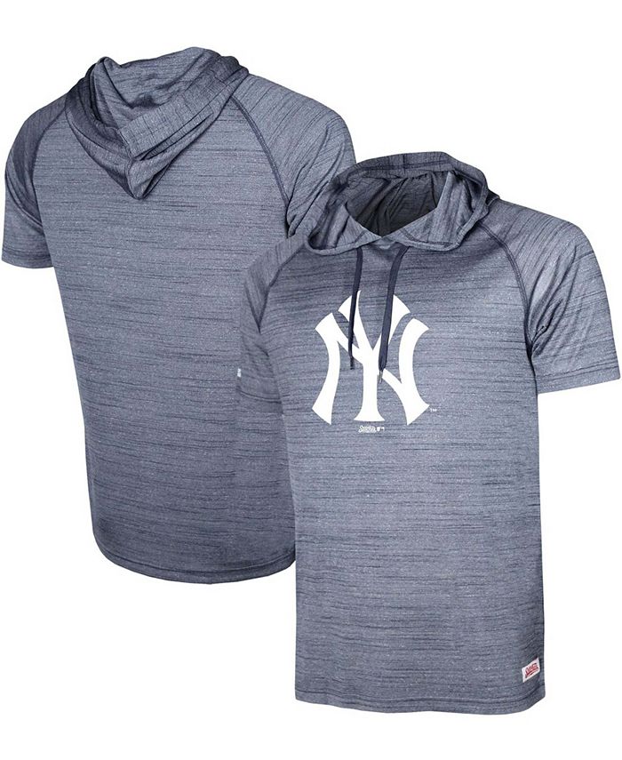 Stitches Men's Heather Navy New York Yankees Raglan Short Sleeve Pullover  Hoodie - Macy's