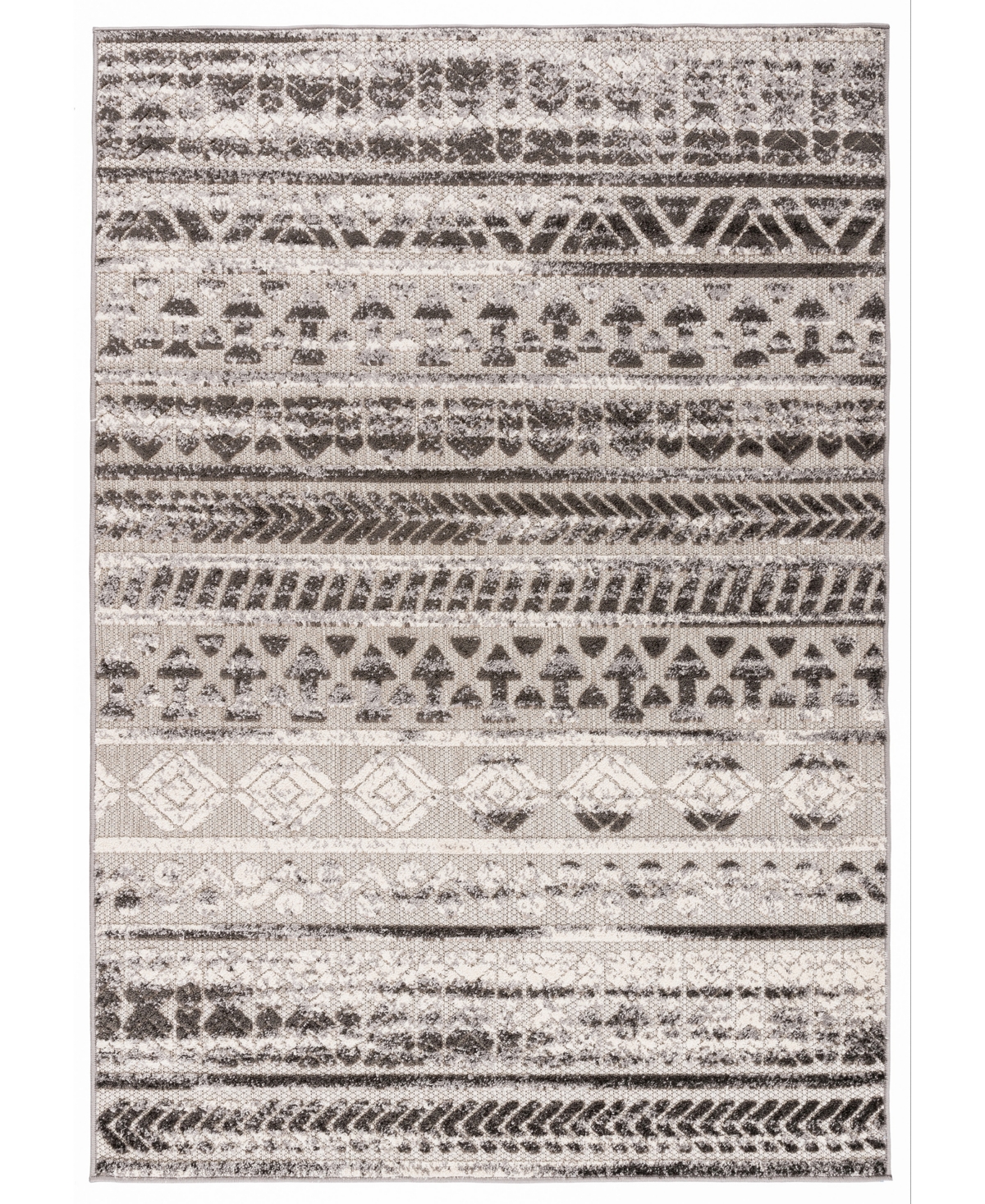 Main Street Rugs Open Doors 8020 7'10in x 10' Outdoor Area Rug - Gray
