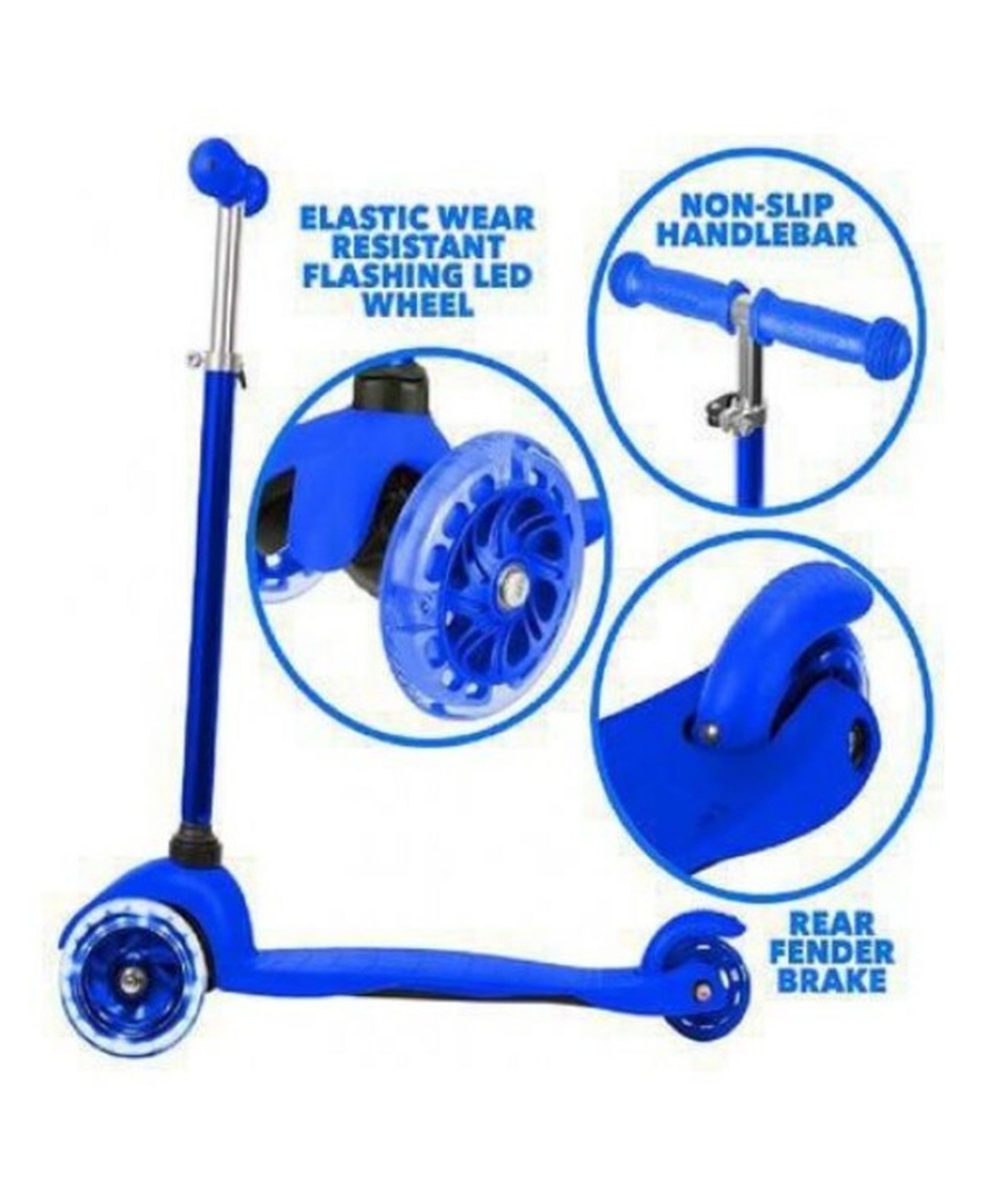 Shop Rugged Racers Mini 3 Wheel Scooter With Led Lights In Blue