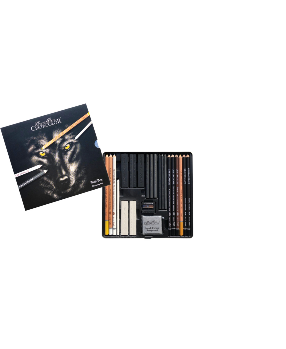 Cretacolor Wolf Box Drawing Set, 25 Pieces