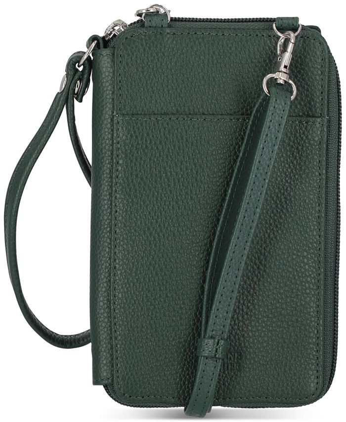 Giani Bernini Softy Leather Tech Crossbody Wallet, Created for Macy's