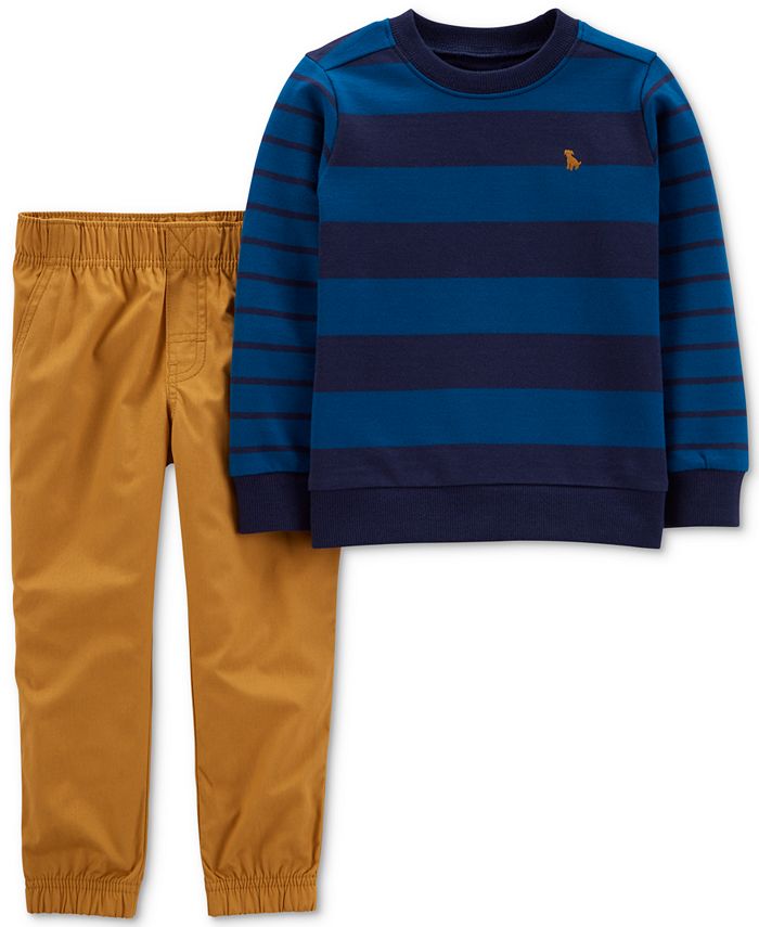 Carter's Toddler Boys 2Pc. Cotton Sweater & Pants Set Macy's