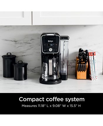Aoibox 1- Cup Fast Brewing Coffee Maker with K-Cup Pods or Grounds, 2-Way Single Serve, Full 12-Pot, Black