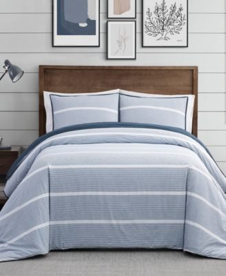 Shop Brooklyn Loom Niari Yarn Dye Stripe Comforters Set In Gray