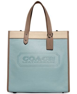 coach field tote blue