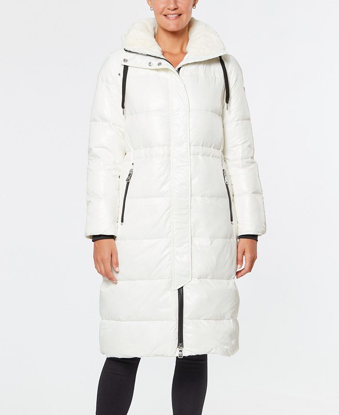Vince Camuto Faux Fur Inner Hood Long Down Coat Reviews Coats Jackets Women Macy S