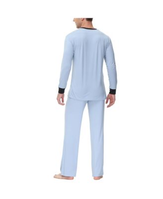 Men's Heat retaining Two Piece V-Neck & Lounge Pants Pajama Set
