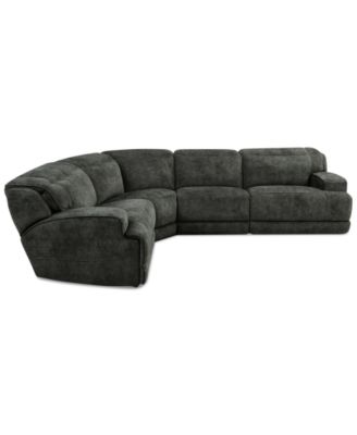 Sebaston 4-Pc. Fabric Sectional with 2 Power Motion Recliners, Created for Macy's