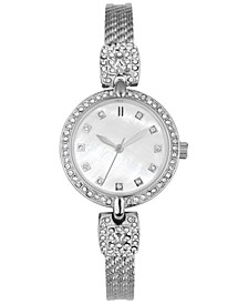 Silver-Tone Crystal Bangle Bracelet Watch 30mm, Created for Macy's