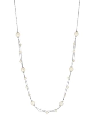 EFFY Collection - Cultured Freshwater Pearl (4-7mm) Multi-Strand 24" Statement Necklace in Sterling Silver
