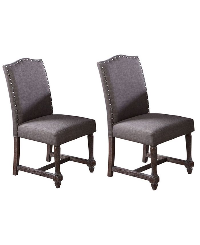 Best Master Furniture Mannsville Rustic Wood Side Chairs, Set of 2 Macy's