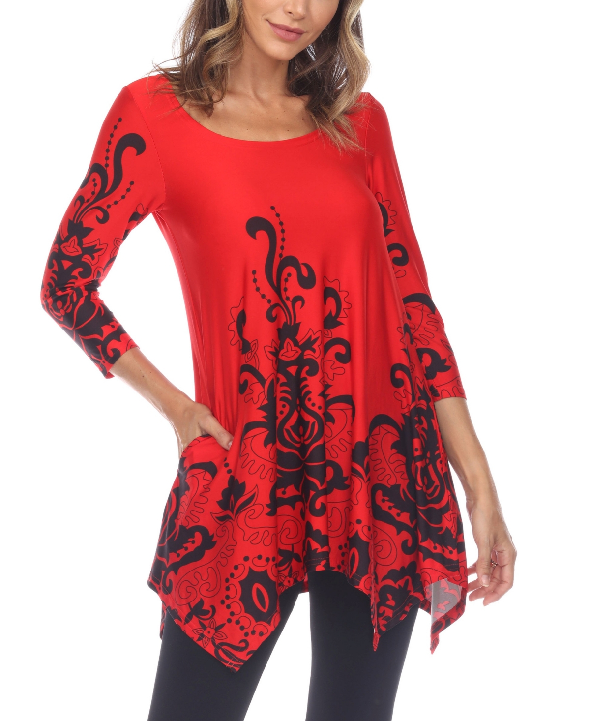 Women's Yanette Tunic Top - Red