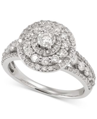 Macy's - Diamond Raised Halo Engagement Ring (1 ct. t.w.) in 14K White Gold