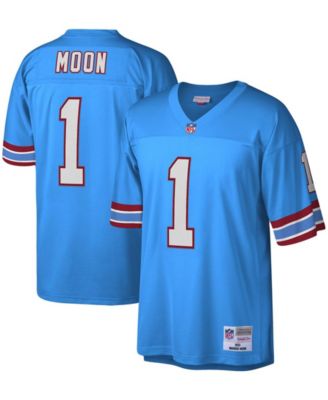 Mitchell & Ness Men's Warren Moon Light Blue Houston Oilers Legacy Replica Jersey