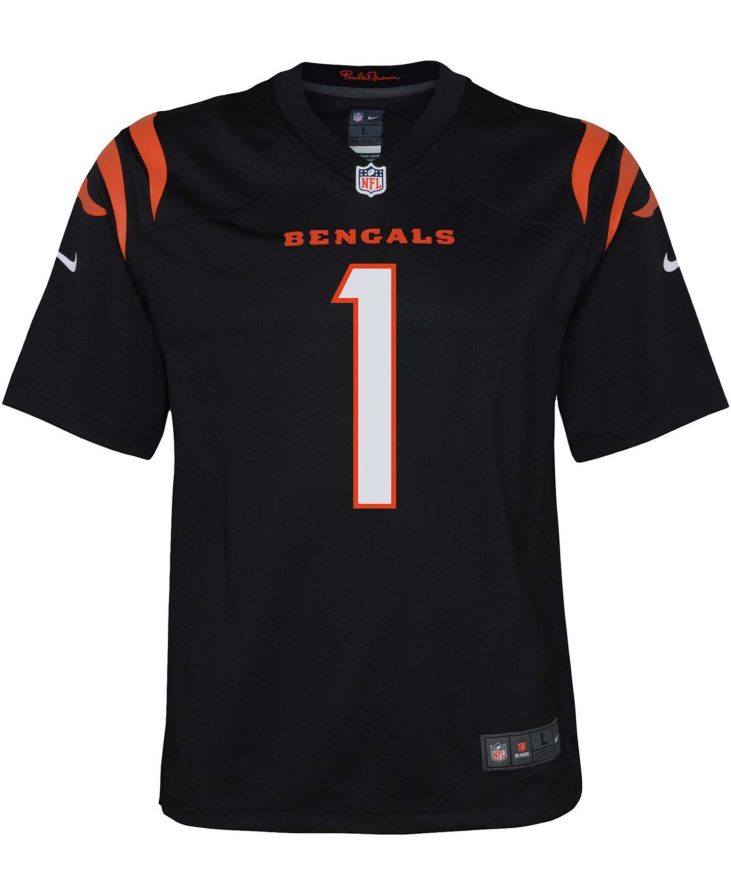 Детская игровая джерси Nike Ja'Marr Chase Cincinnati Bengals, цвет: Чёрный — фото 3