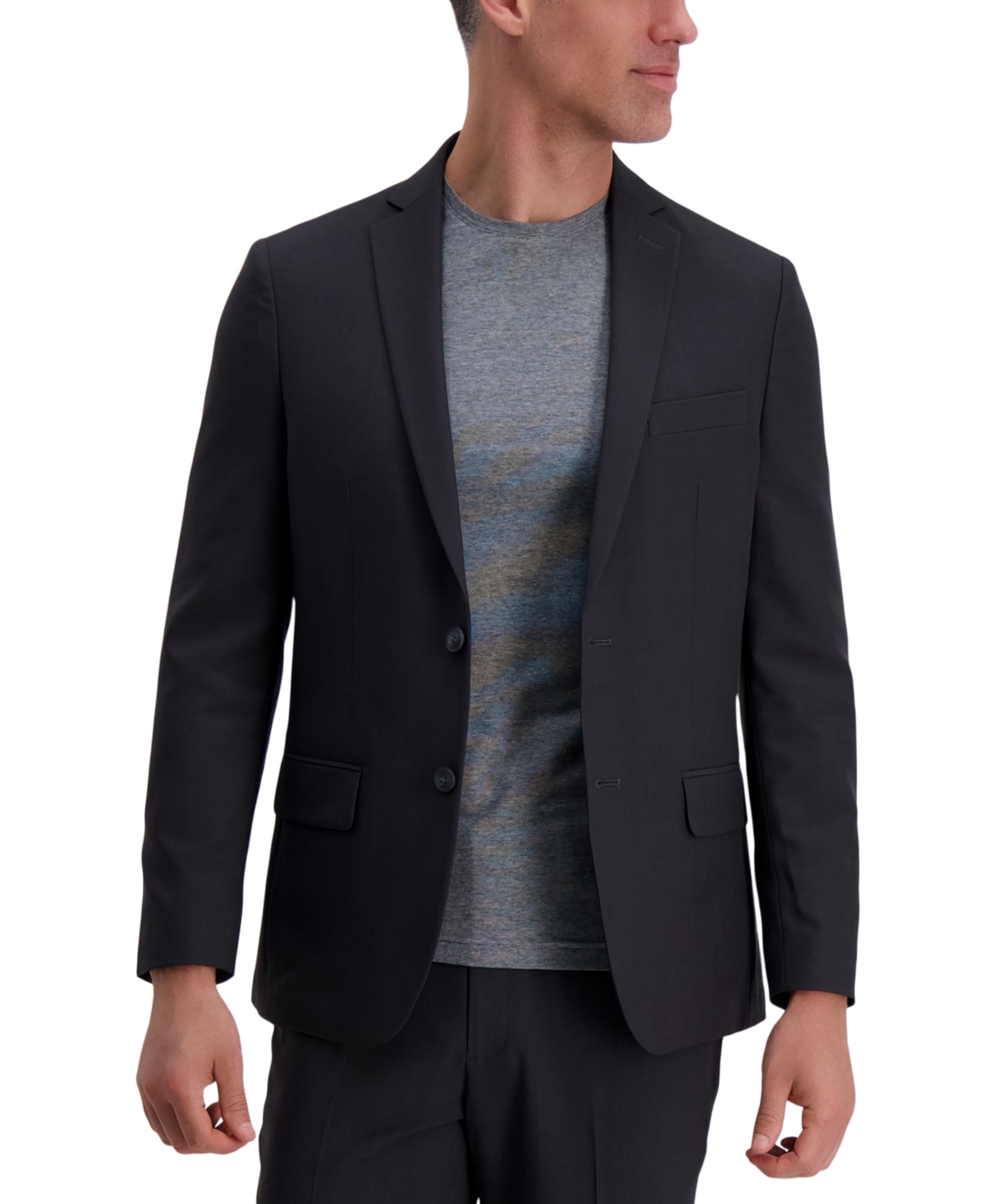 Shop Haggar Men's Smart Wash Slim Fit Suit Separates Jackets In Charcoal