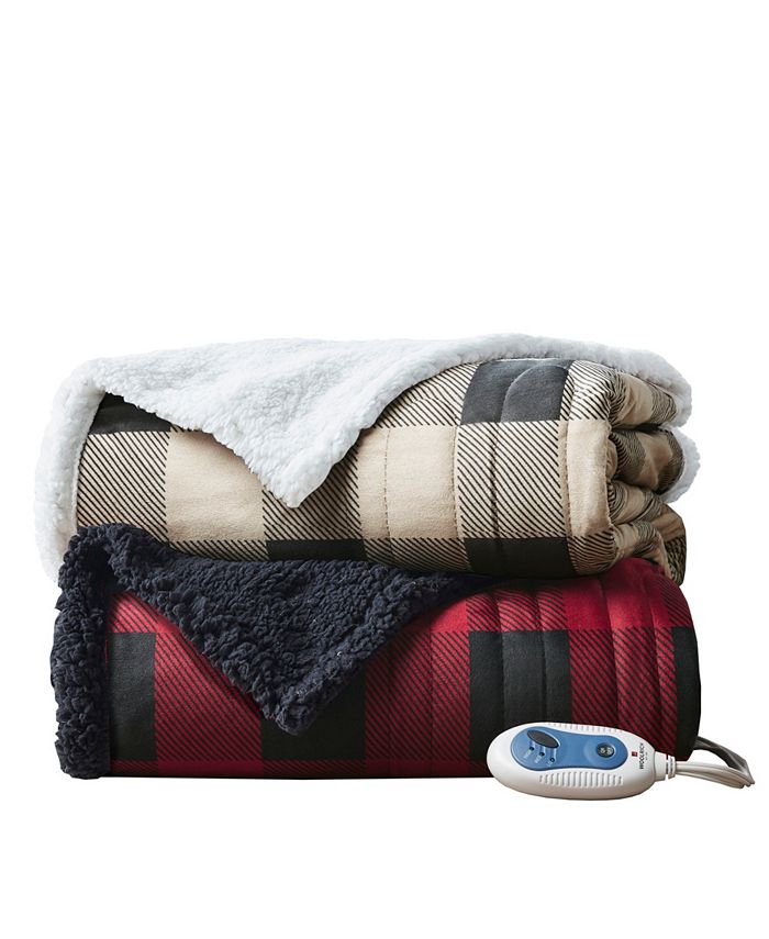 Woolrich Linden Oversized Mink To Berber Heated Throw, 70" x 60