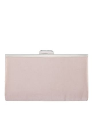 Women's Pleated Stain Crystal Frame Clutch