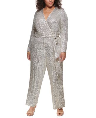 plus size sequin playsuit