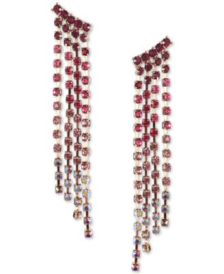 Photo 1 of INC International Concepts Crystal Multi-Row Linear Drop Earrings, Created for Macy's