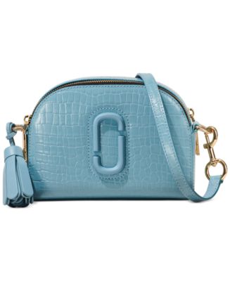 Marc Jacobs Shutter Teal Pebble Leather Crossbody Bag