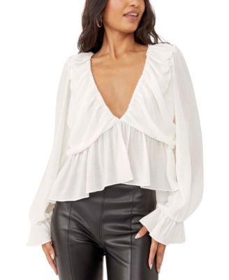 Free People - Daia Textured Deep-V Top