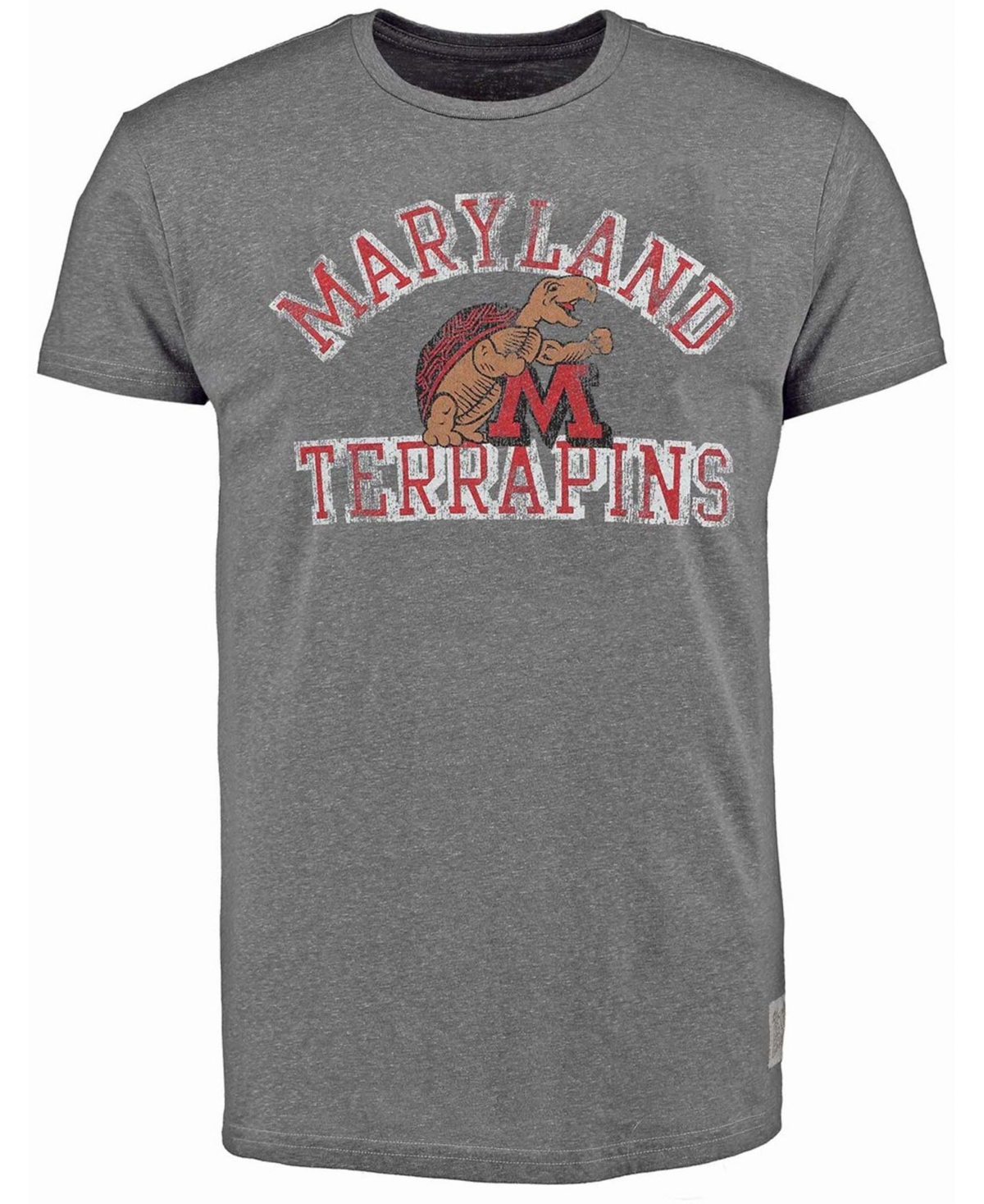 Men's Heathered Gray Maryland Terrapins Vintage-Like Tri-Blend T-shirt - Heathered Gray