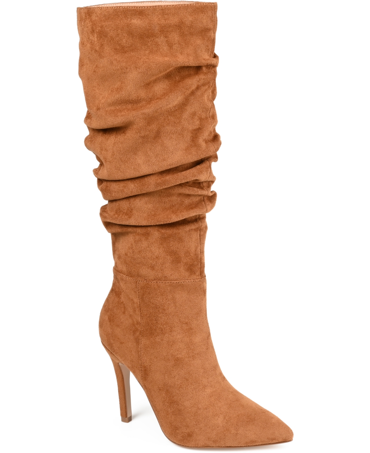 Journee Collection Women's Sarie Wide Calf Ruched Stiletto Boots Women's Shoes