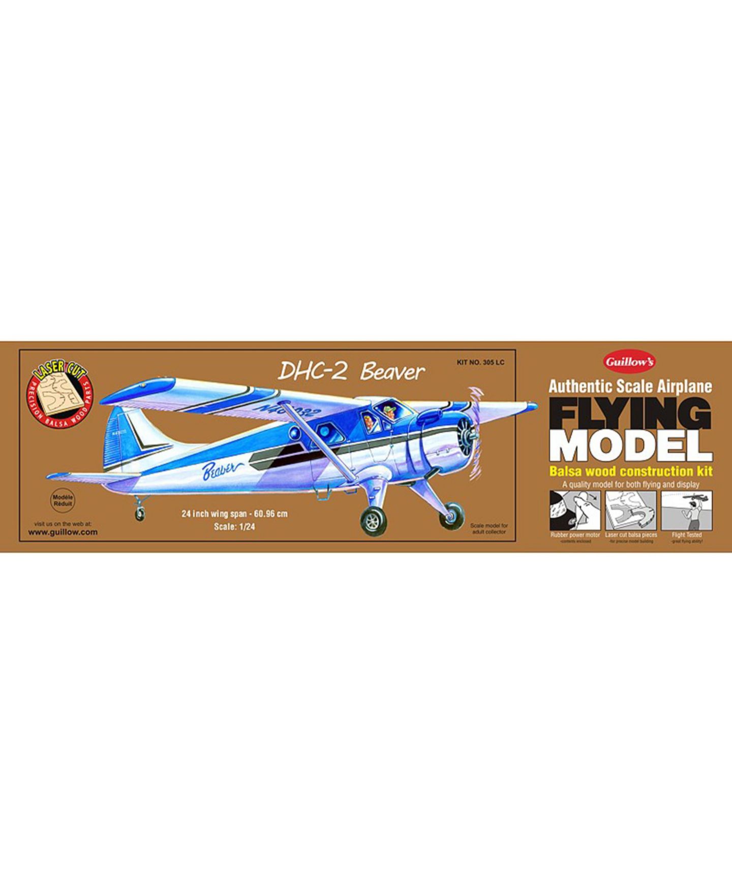 Детские конструкторы Guillow's Beaver DHC-2 Laser Cut Model Kit — фото 2