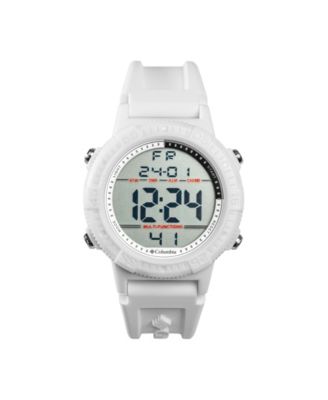 Columbia Unisex Peak Patrol White Silicone Strap Digital Watch 46mm Macy s