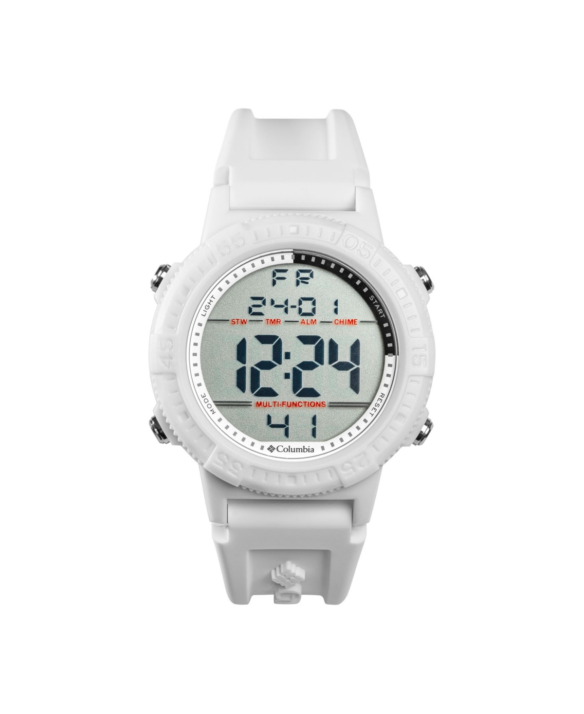 Unisex Peak Patrol White Silicone Strap Digital Watch, 46mm - White