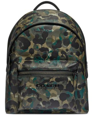 mens coach camo backpack