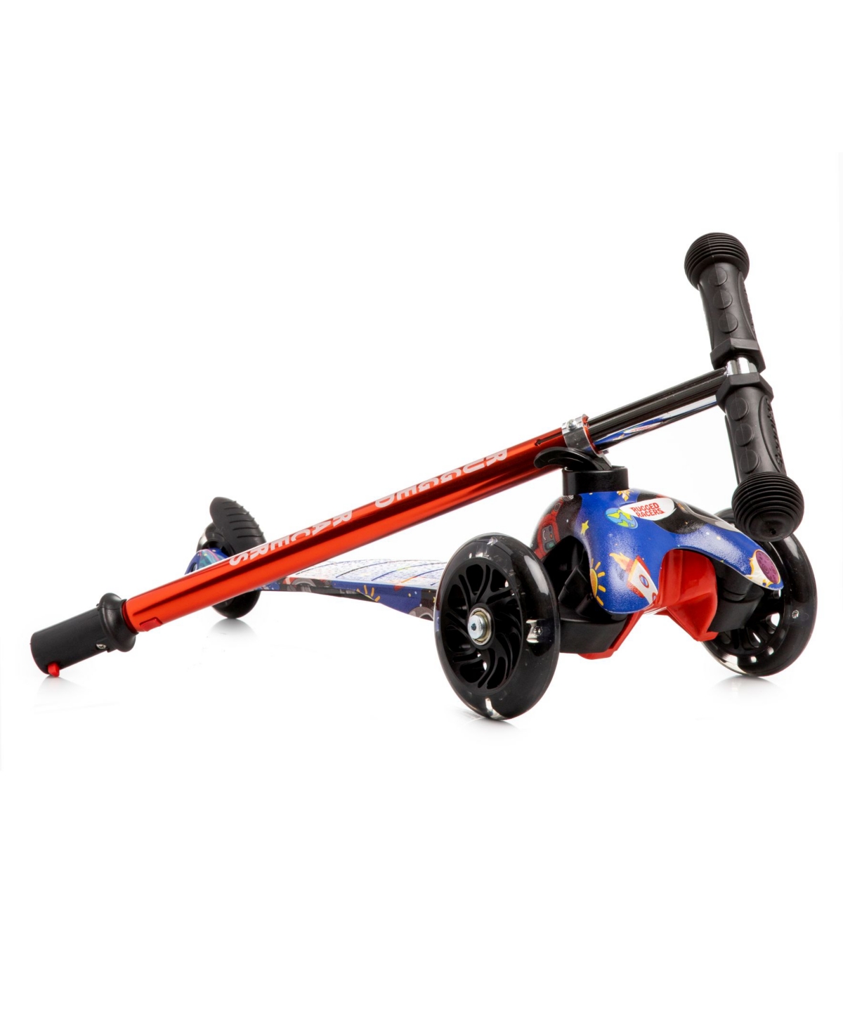 Shop Rugged Racers Kids Scooter With Spaceship Print Design In Multicolor