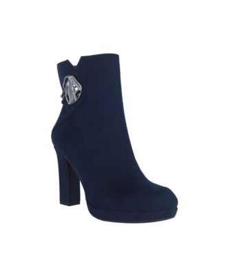 macys navy booties