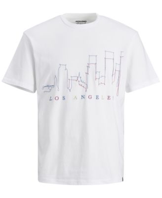 Jack & Jones - Men's Embroidered NYC Cityscape T-Shirt