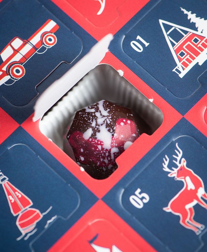 Bixby Chocolate Winter in Maine Chocolate Advent Calendar, Set of 24
