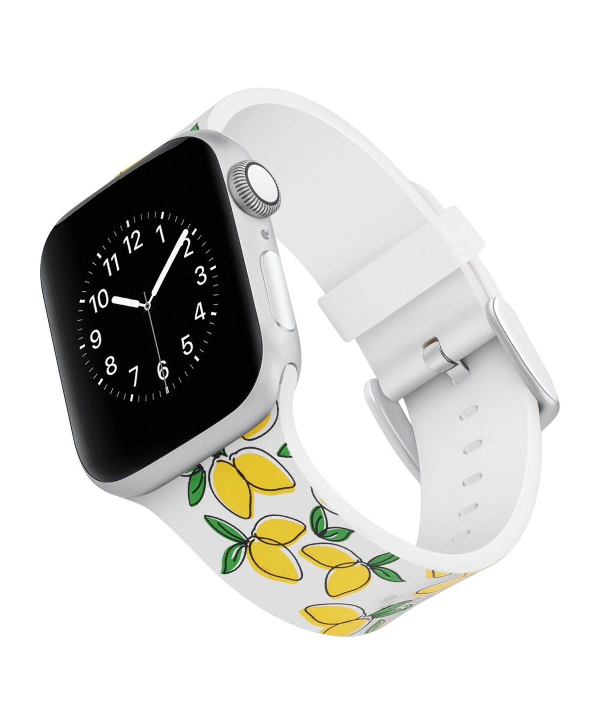 Dabney Lee Lemony Silicone Band Compatible with 38/40/41mm Apple Watch - White, Yellow