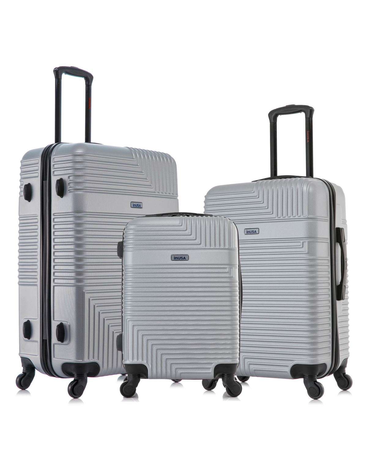Resilience Lightweight Hardside Spinner Luggage Set, 3 piece - Silver