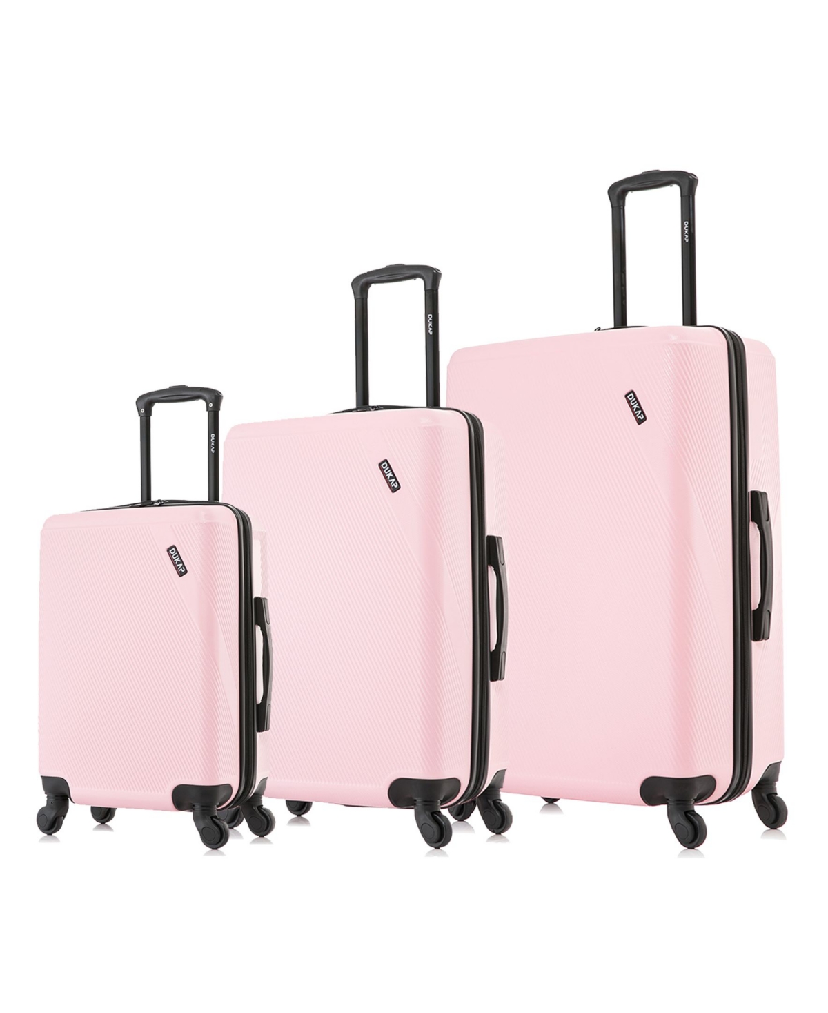 InUSA Discovery Lightweight Hardside Spinner Luggage Set, 3 piece - Pink